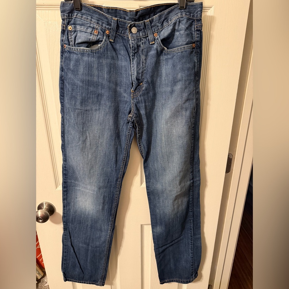 Levi's Men's 514 33x34 Straight Blue Jeans VGUC